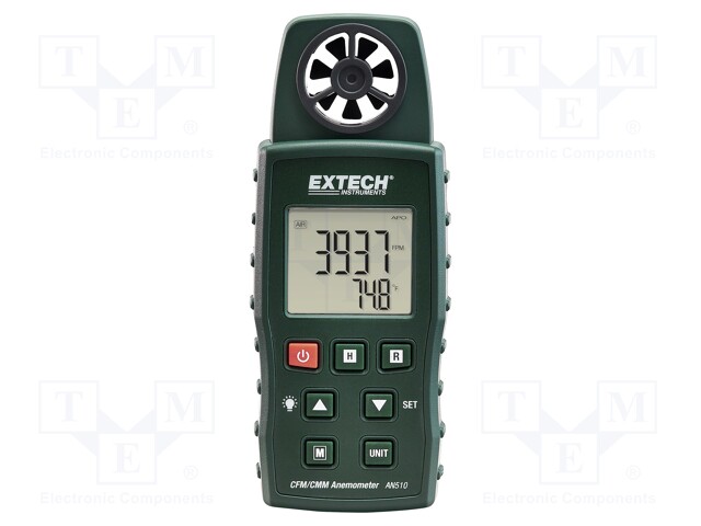 Thermoanemometer; LCD; 0÷50°C; Equipment: batteries,hand strap