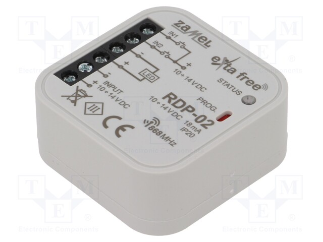 LED controller; EXTA FREE; IP20; 10÷14VDC; NO x2; flush mount