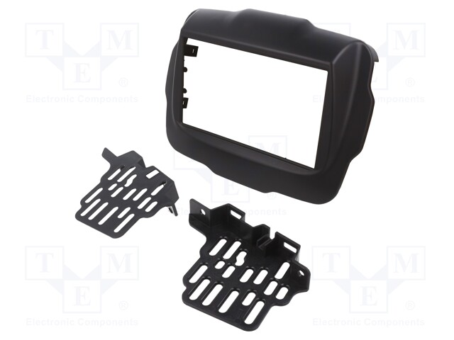 Radio mounting frame; Jeep; 2 DIN; black