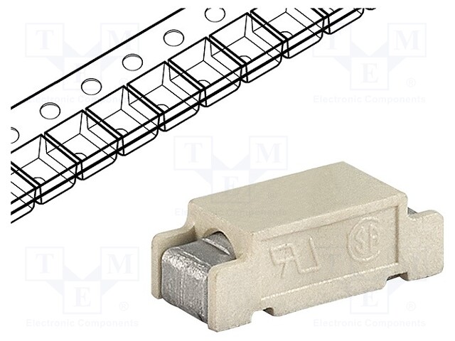 Fuse: fuse; quick blow; 500mA; 250VAC; 250VDC; SMD; 11x4,6x3,9mm