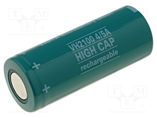 Re-battery: Ni-MH; 4/5A; 1.2V; 2100mAh; Features: low +