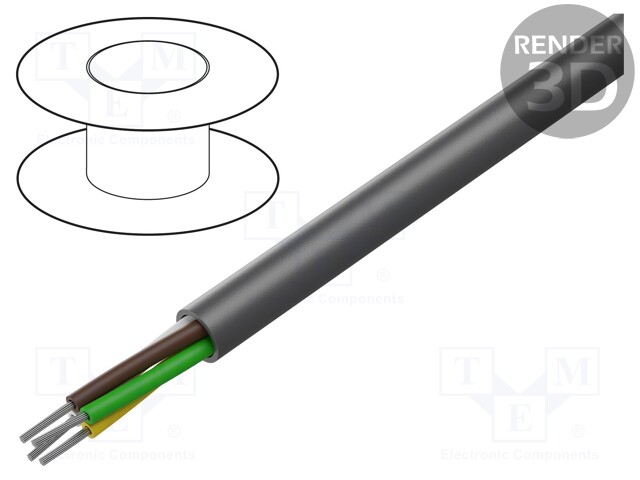 Wire; LiYY A; 4x26AWG; unshielded; 300V; PVC; Cu; stranded