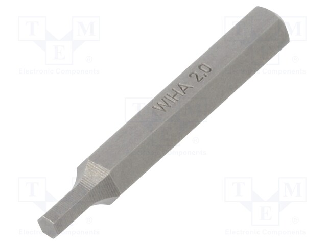 Screwdriver bit; Allen hex key; HEX 2mm; Overall len: 28mm