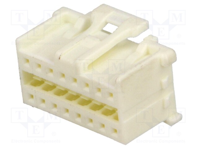 Plug; wire-board; female; MicroClasp; 2mm; PIN: 16; w/o contacts