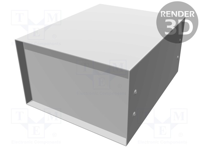 Enclosure: with panel; 1458; X: 203mm; Y: 254mm; Z: 127mm; blue