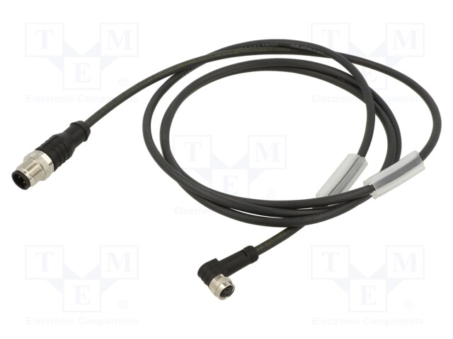 Connection lead; PIN: 3; 1.5m; plug; -25÷80°C; Insulation: PUR; IP67