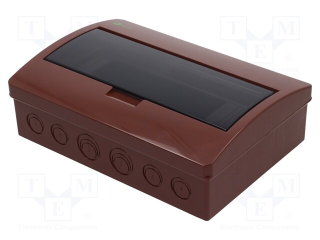 Enclosure: for modular components; IP40; brown; No.of mod: 12