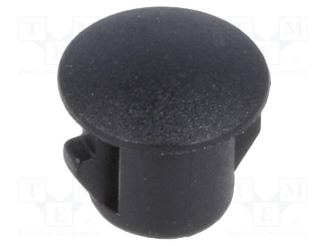 Stopper; polyamide; Wall thick: 1.6mm; Øhole: 4.8mm; H: 5.5mm; black