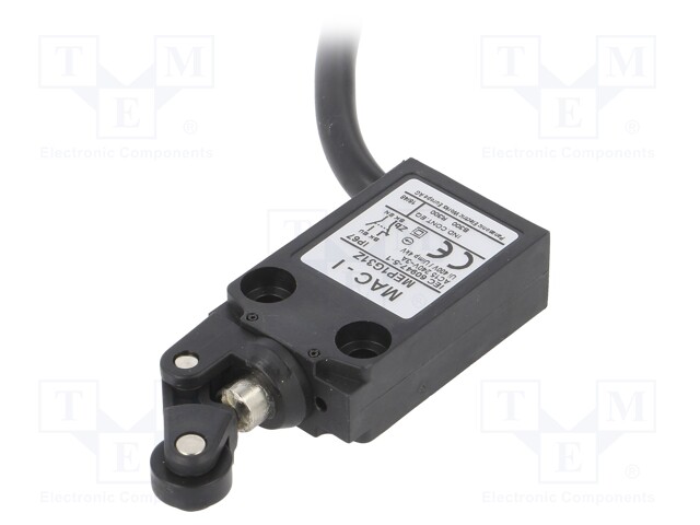 Limit switch; angled lever with roller; NO + NC; 5A; max.240VAC