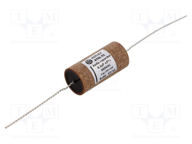 Capacitor: aluminum-polypropylene-paper; 0.1uF; 600VDC; ±5%