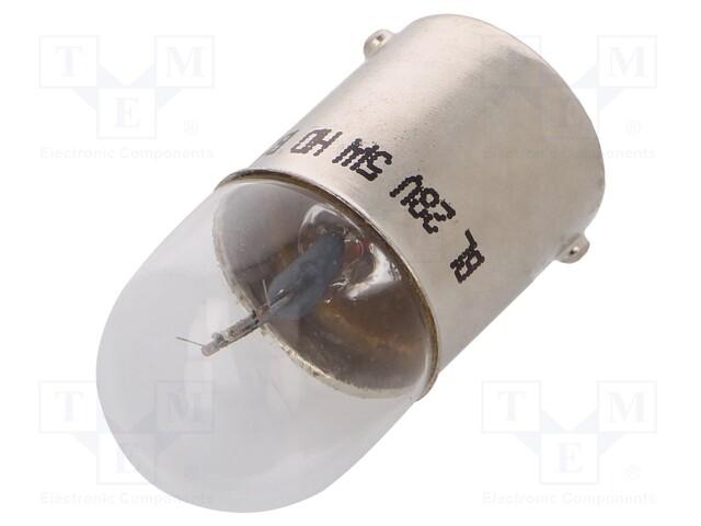 Filament lamp: miniature; BA15S; 28VDC; 5W