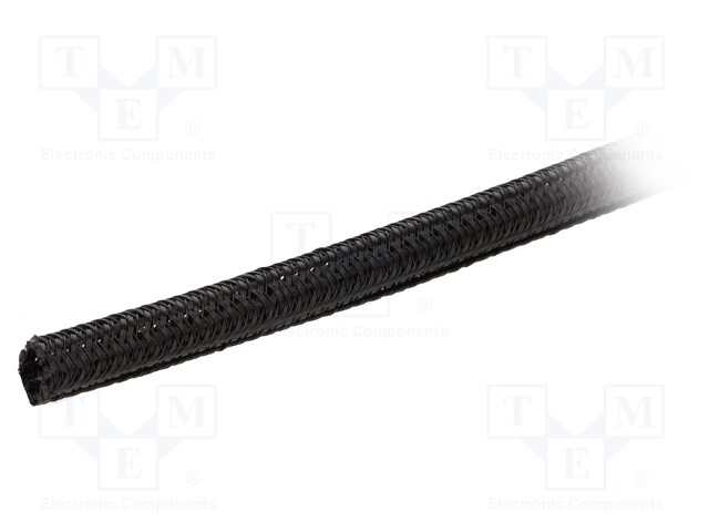 Polyester conduit; ØBraid : 6.35mm; polyester; black; -70÷125°C