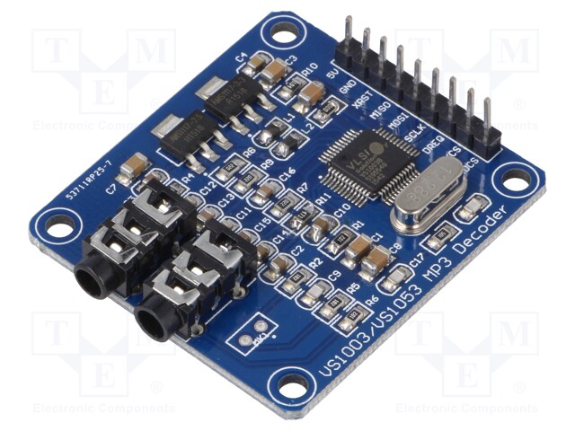 Module: audio; decoder; SPI; 5VDC; IC: VS1003B; Mounting: screw