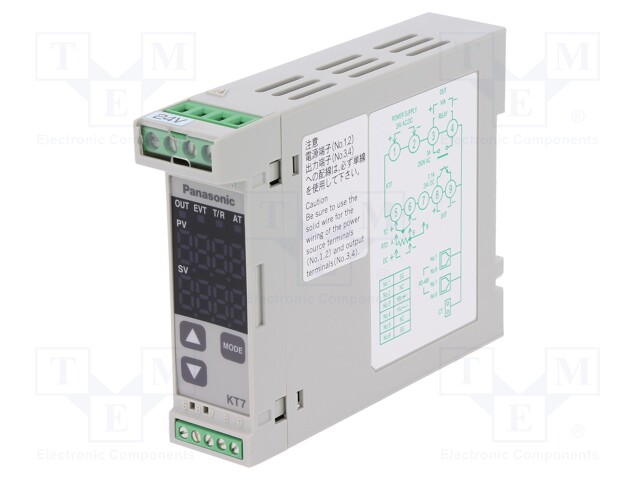 Module: regulator; temperature; SPST-NO; OUT 2: OC; on panel; 24VAC