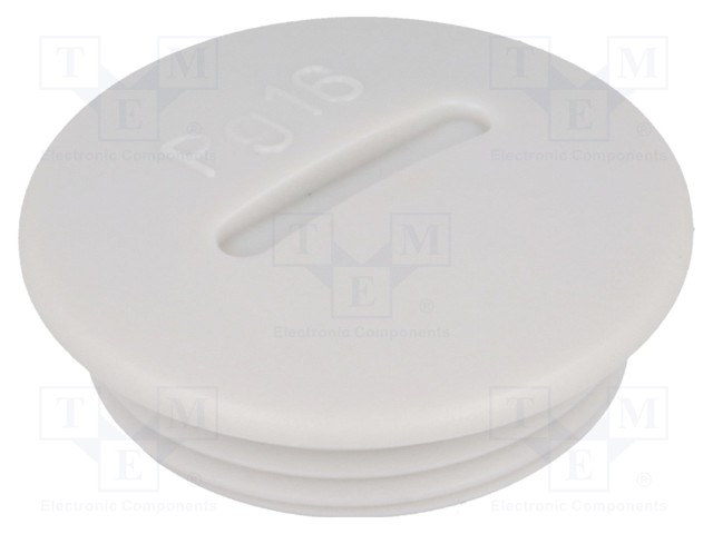 Stopper; PG16; IP54; Mat: polystyrene; light grey