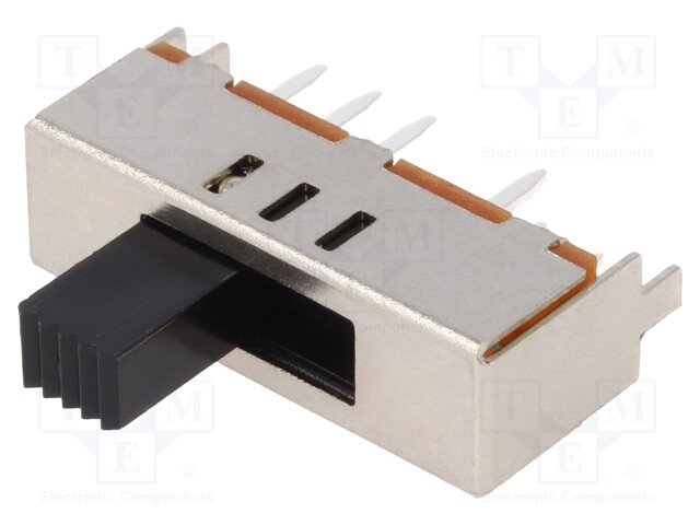 Switch: slide; Pos: 3; 0.35A/30VDC; ON-ON-ON; Mounting: PCB,THT