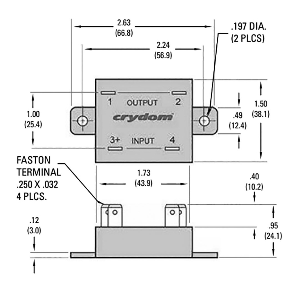 Relay: solid state; Ucntrl: 15÷32VDC; 12A; 48÷660VAC; on panel