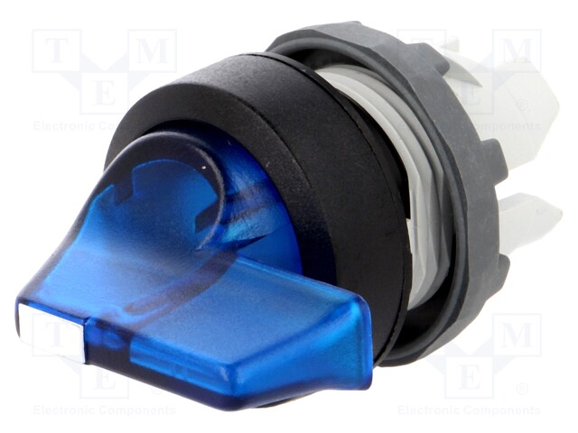 Switch: rotary; Stabl.pos: 2; 22mm; blue; Illumin: MLB-1; IP66; Pos: 2