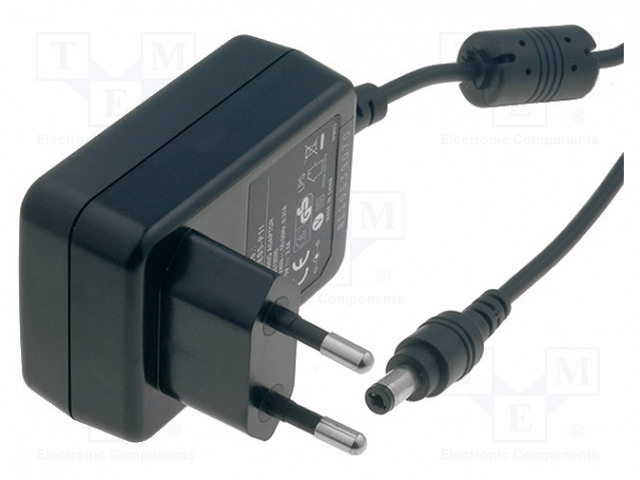 Power supply: switched-mode; 15VDC; 0.8A; Out: 5,5/2,1; 12W; 0÷50°C