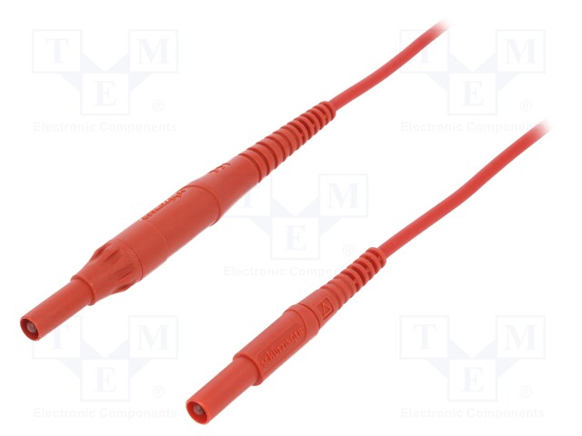 Test lead; PVC; 1.5m; red; 8A; Cond.cross sec: 1mm2