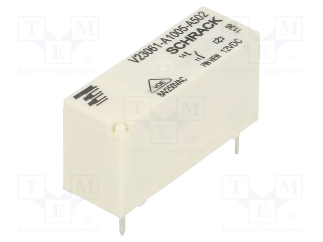 Relay: electromagnetic; SPST-NO; Ucoil: 12VDC; 8A/240VAC; 8A/30VDC