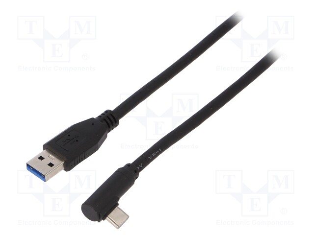 Cable; USB 1.1,USB 2.0,USB 3.0; USB A plug,USB C angled plug