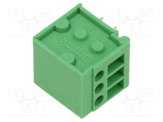 PCB terminal block; angled 90°; 5mm; ways: 3; on PCBs; 2.5mm2; 24A