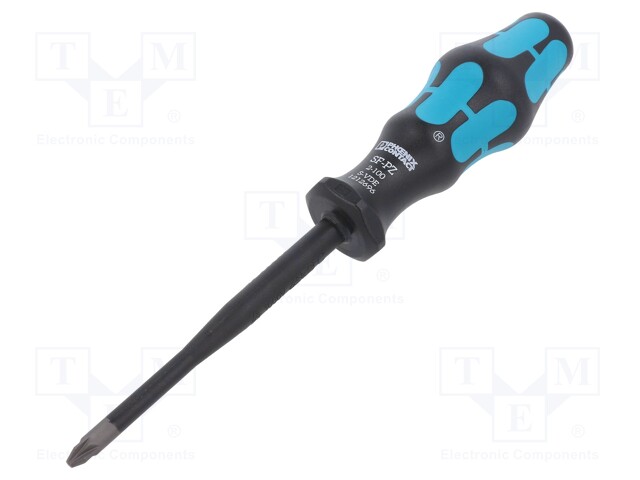 Screwdriver; Pozidriv®; insulated; PZ2; Blade length: 100mm