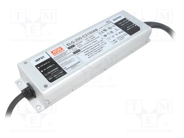 Power supply: switched-mode; LED; 201.6W; 48÷96VDC; 1050÷2100mA