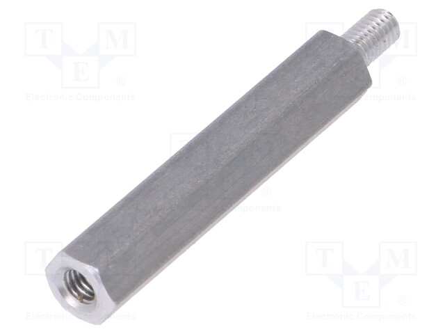 Screwed spacer sleeve; Int.thread: M3; 30mm; Ext.thread: M3