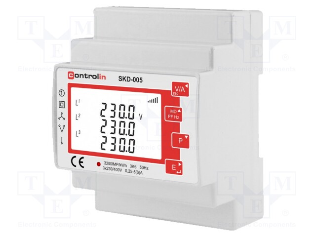 Electric energy meter; 230/400V; 5A; Network: three-phase