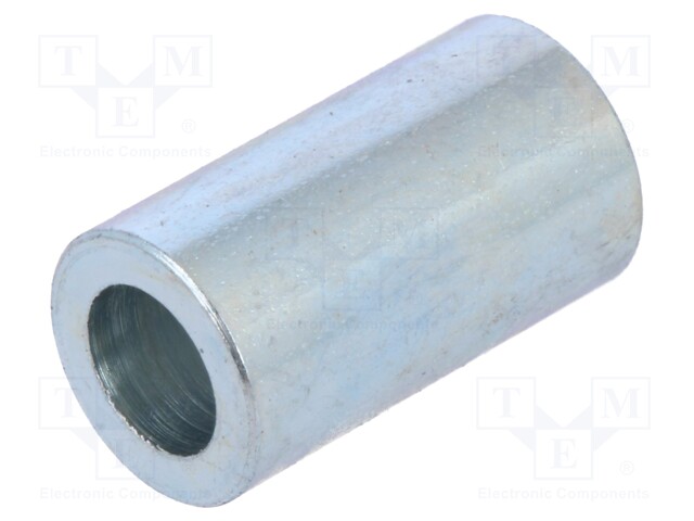 Spacer sleeve; 18mm; cylindrical; brass; nickel; Øint: 6.2mm