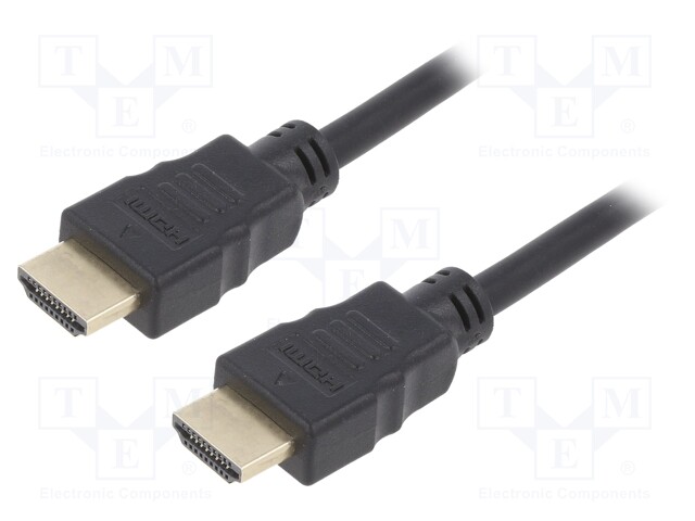 Cable; HDCP 2.2,HDMI 2.0; HDMI plug,both sides; 5m; black