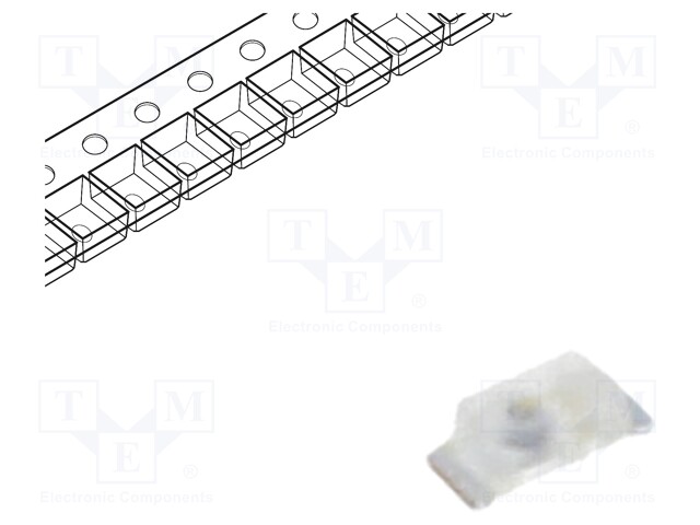 LED; SMD; 0603; red; 8÷25mlm; 1.8÷7.1mcd; 1.7x0.8x0.65mm; 160°; 2mA