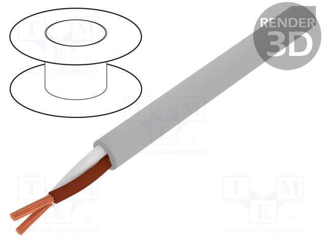 Wire; ELITRONIC® LIYY; 2x0,14mm2; unshielded; 250V; Cu; stranded