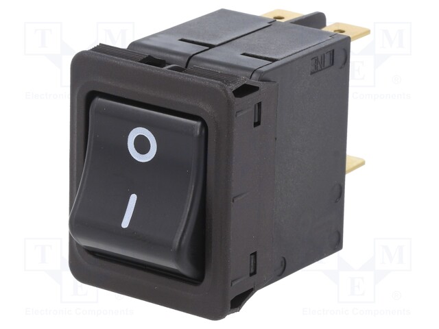 Circuit breaker; Urated: 240VAC; 60VDC; 20A; DPST; Poles: 2; SNAP-IN