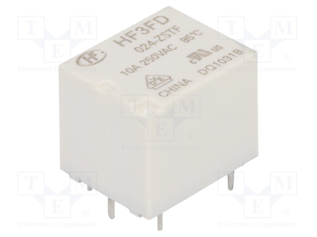 Relay: electromagnetic; SPDT; Ucoil: 24VDC; 10A/250VAC; 10A/28VDC