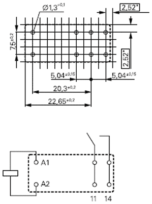 Relay: electromagnetic; SPST-NO; Ucoil: 9VDC; 10A/250VAC; 312Ω