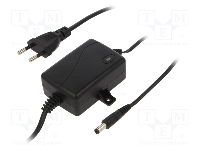 Power supply: switched-mode; 12VDC; 1A; Out: 5,5/2,1; 12W; 0÷40°C