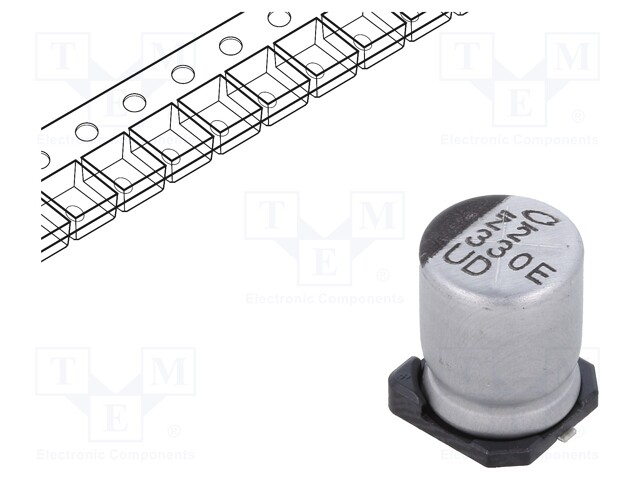 ALUMINUM ELECTROLYTIC CAPACITOR 330UF 25V 20%, SMD