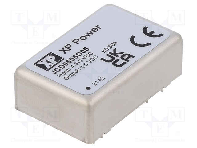 Isolated Board Mount DC/DC Converter, 2:1 Input, ITE, 2 Output, 5 W, 5 V, 500 mA, -5 V