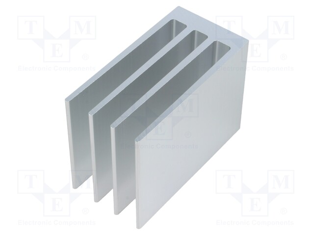 Heatsink: extruded; grilled; natural; L: 50mm; W: 35mm; H: 70mm; plain