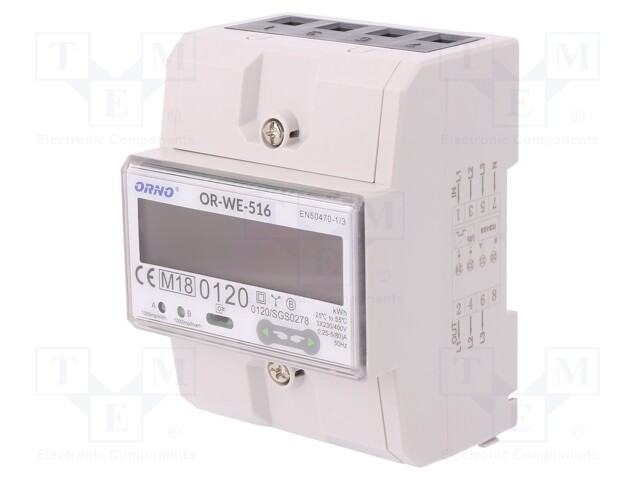 Controller; IP51; RS485 MODBUS RTU; DIN; Ioper.max: 80A; -25÷55°C