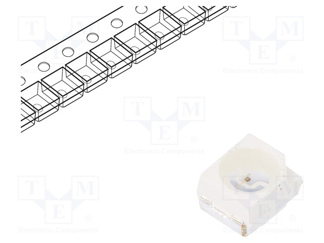 LED; SMD; 3528,PLCC2; yellow green; 28÷120mcd; 3.5x2.8x1.8mm; 120°