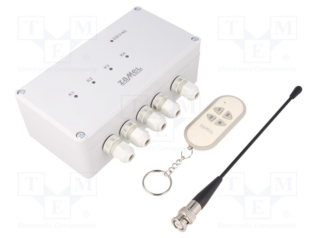 Wireless cutout power switch; EXTA FREE; IP56; 230VAC; NO x4