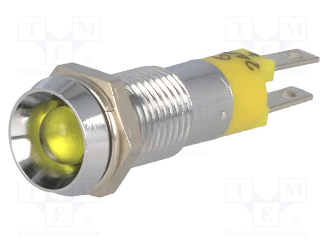 Indicator: LED; recessed; 24÷28VDC; 24÷28VAC; Cutout: Ø8.2mm; IP67