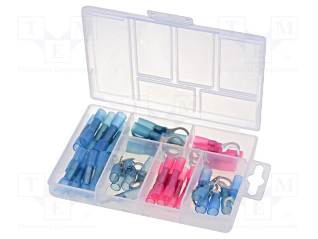 Kit: connectors; crimped; in heat-shrinkable insulation; 42pcs.