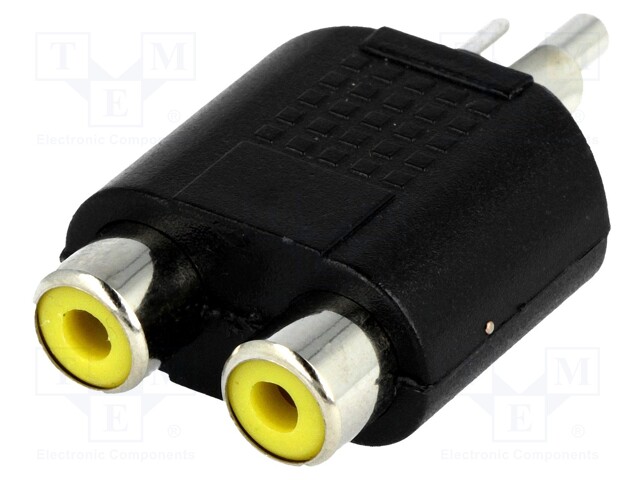 T adapter; RCA socket x2,RCA plug; mono