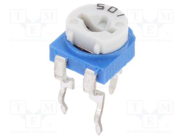 Potentiometer: mounting; single turn,horizontal; 500Ω; 100mW