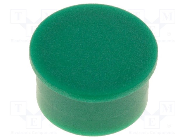 Cap; thermoplastic; push-in; green